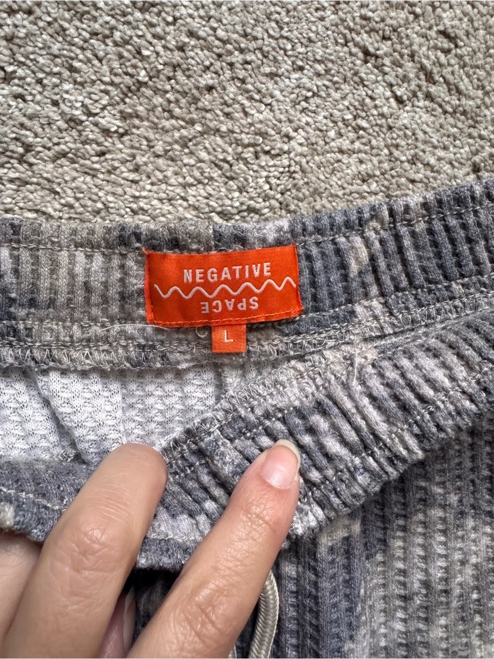 Negative Space camo waffle men’s lounge shorts L